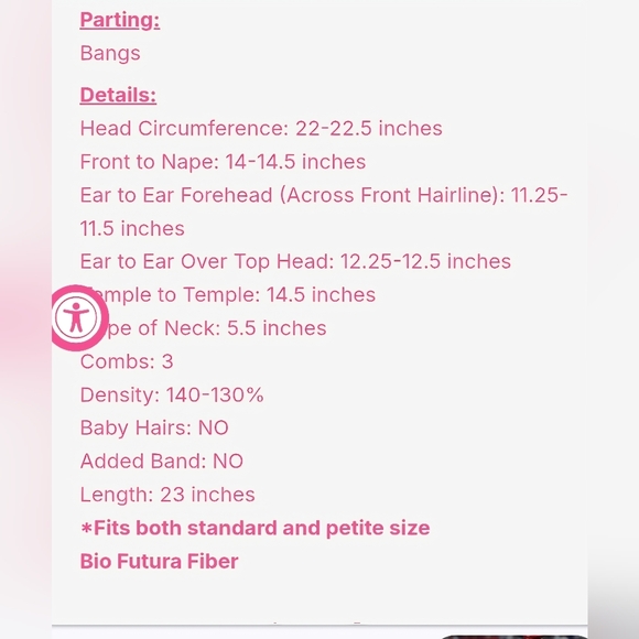 Chelsey Smith Cosmetics Melrose W/Bangs, Soft Blonde, 23". NWT - Picture 6 of 6